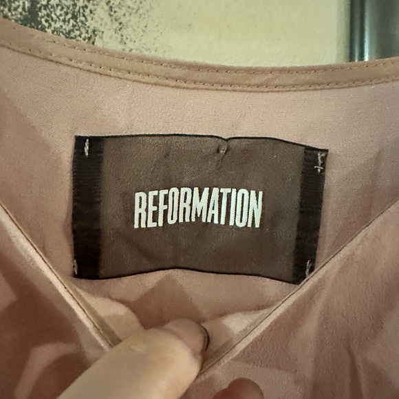 REFORMATION Tie-Strap Square-Neck Mini Slip Dress - Picture 3 of 3